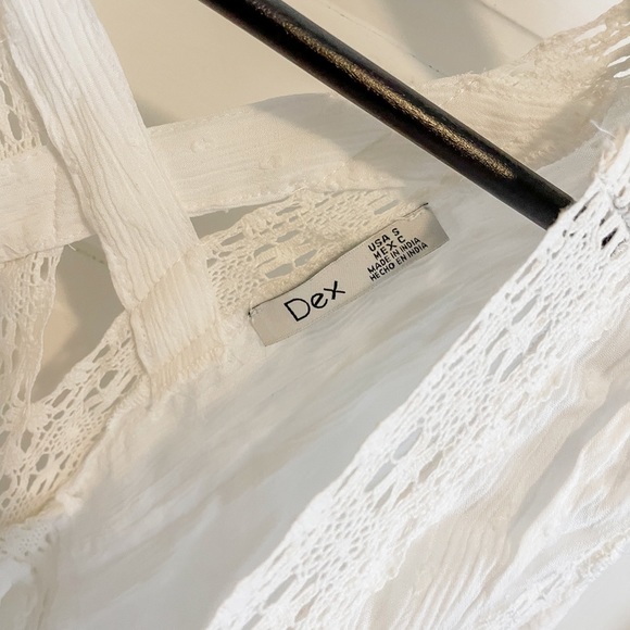 Dex cotton white blouse with polka dots - small - Picture 4 of 7